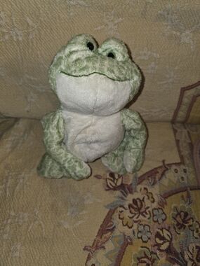 Soft Green and Cream Frog Plush Toy - Kids Stuffed Animal